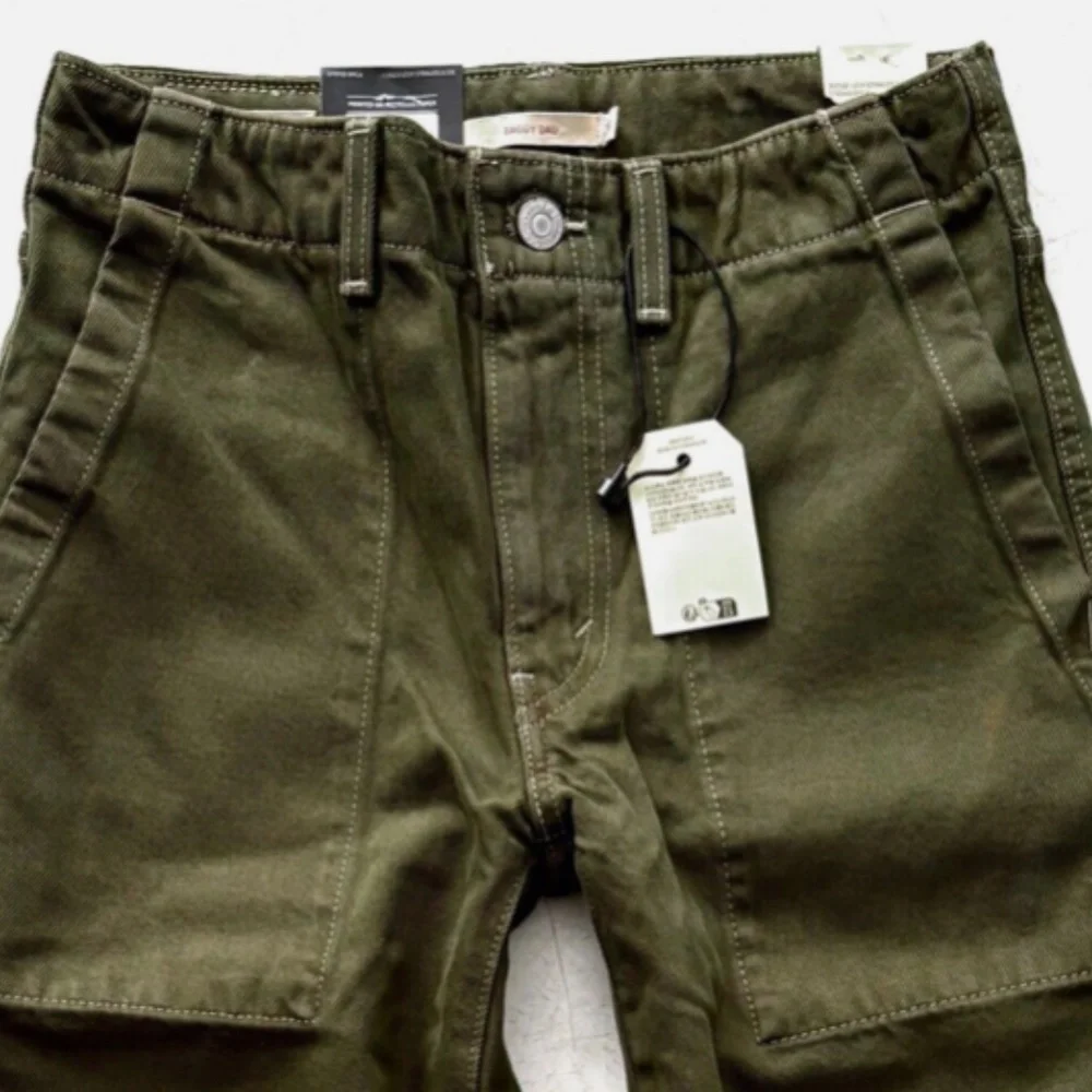Levi's Olive Green Straight Leg Jeans - Picture 2 of 5